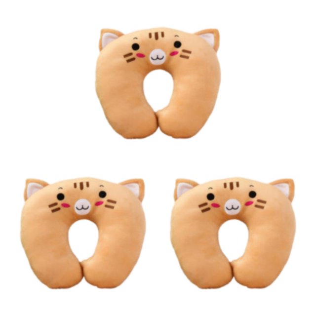 Guardoinrt Wide Application U-Shaped Pillows Relaxation At Fingertips Thoughtful Gift tiger 26*30cm 3Set