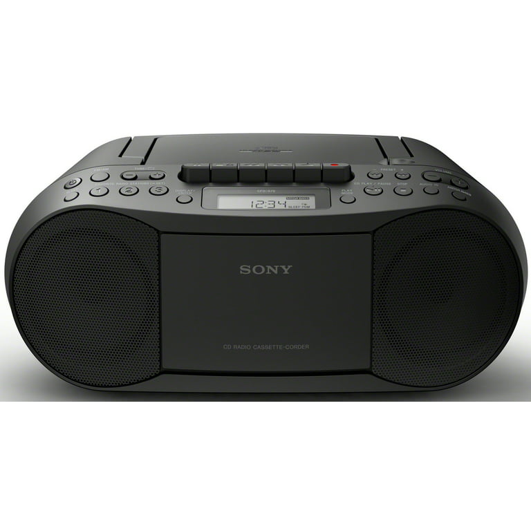 Detectar Adición Cariñoso Sony CFD-S70 Portable CD/Cassette Boombox (Black) + DVD CD Lens Cleaner -  Walmart.com