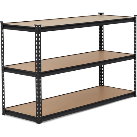 3-Tier Storage Shelving Unit, 60" W x 24" D x 36" H, 1500 lb Capacity, Heavy Duty