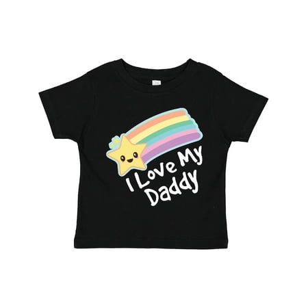 

Inktastic I Love My Daddy Boys Girls Star Rainbow Gift Toddler Boy or Toddler Girl T-Shirt