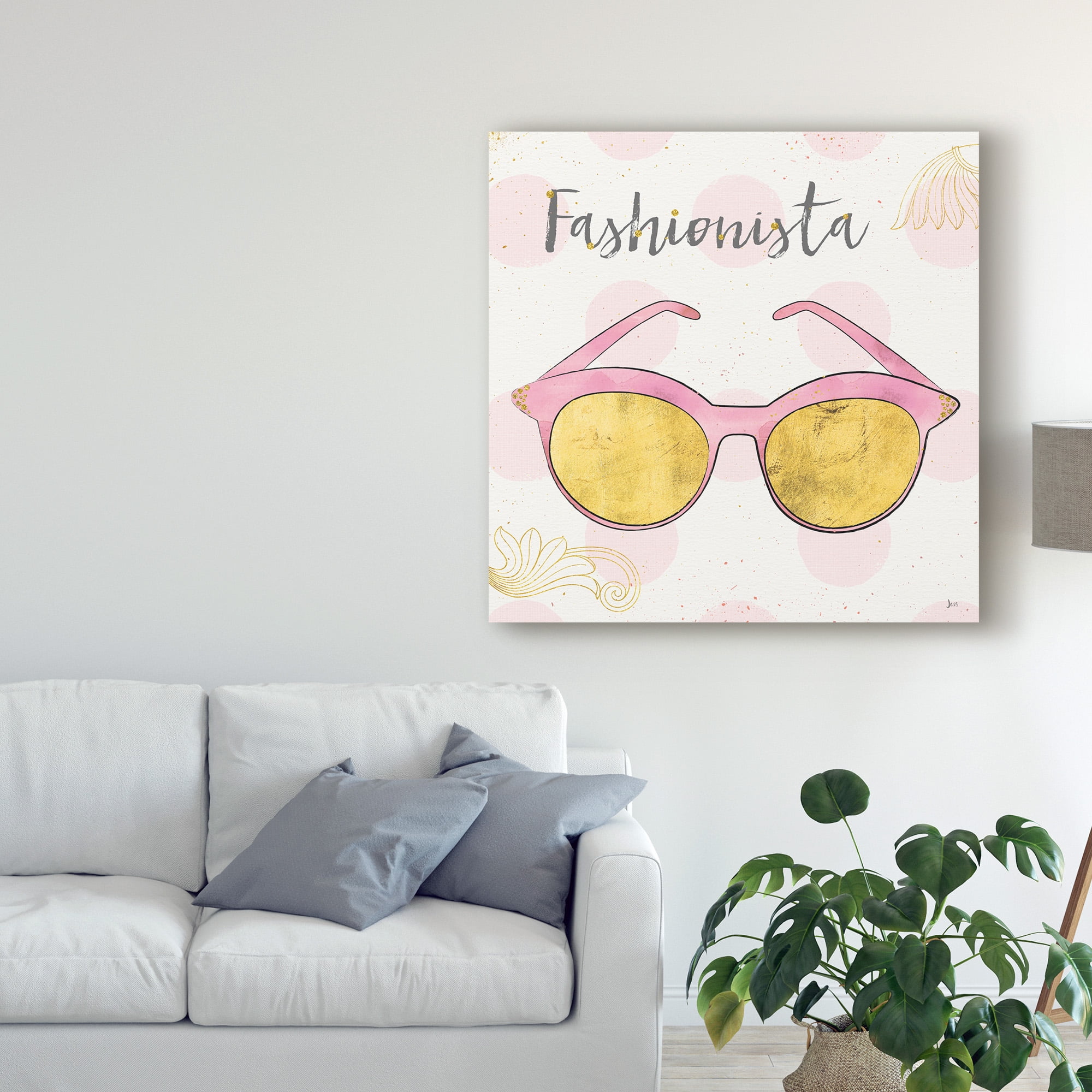 Trademark Fine Art 'Fashion Blooms IV Pink' Canvas Art by Jess Aiken