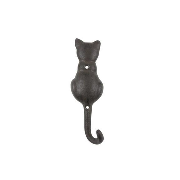 Handcrafted Model Ships k-9175-cast-iron 7 x 1 x 2 in. Cast Iron Cat Tail Decorative Metal Wall Hooks