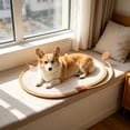 thumbnail image 3 of BZPIZ Summer Cat Dog Cooling Mat with Scratching Board Ice Silk Self Cool Pad for Small Medium Dogs & Cats, Pet Sleeping Pad for Indoor & Outdoor Floor, Car Seats, Washable & Non-Toxic Khaki, 3 of 6