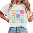 thumbnail image 1 of Tops de Manga Corta de Verano para las Mujeres Imprimir Blusa de Cuello Redondo, Moda Ligera de Poliéster Spandex, 1 of 4