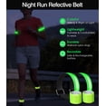 thumbnail image 3 of MoKo Running Light for Runners, 4pcs Reflector Gear LED Rechargeable with 3 Light Modes, High Visibility Safety Light Wrist Arm Ankle Light up Bands for Night Walking, Green, 3 of 8