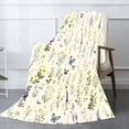 thumbnail image 4 of Amarainy Floral Butterflies Fleece Throw Blanket For Winter Gift Home Sofa Bed Decoration 50x60 inch, 4 of 5