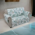 thumbnail image 6 of Jiye 103 Inch Wave Quilted Loveseat Cover - Seashell Design - White Polyester, 6 of 6