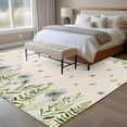 thumbnail image 4 of 8x10 Area Rugs for Living Room, Farmhouse Botancial Non Slip Area Rugs for Kitchen Bedroom Entryway, Pastoral Daisy Leaves Rustic Burlap Washable Carpet Runner Rug Floor Mats for Bedroom Home Decor, 4 of 8