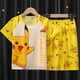thumbnail image 1 of Conjunto de pijama de dibujos animados de Pokémon para niños y niñas, ropa de dormir de manga corta, Jersey, ropa de dormir para el hogar qym unisex, 1 of 2