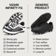 thumbnail image 4 of Botas de Fútbol Vizari USA Infinity para Niños: Calzado de Fútbol Ligero y Duradero para Terreno Firme, Tanto para Niños Como para Niñas, Color Blanco y Negro, Talla 9., 4 of 6