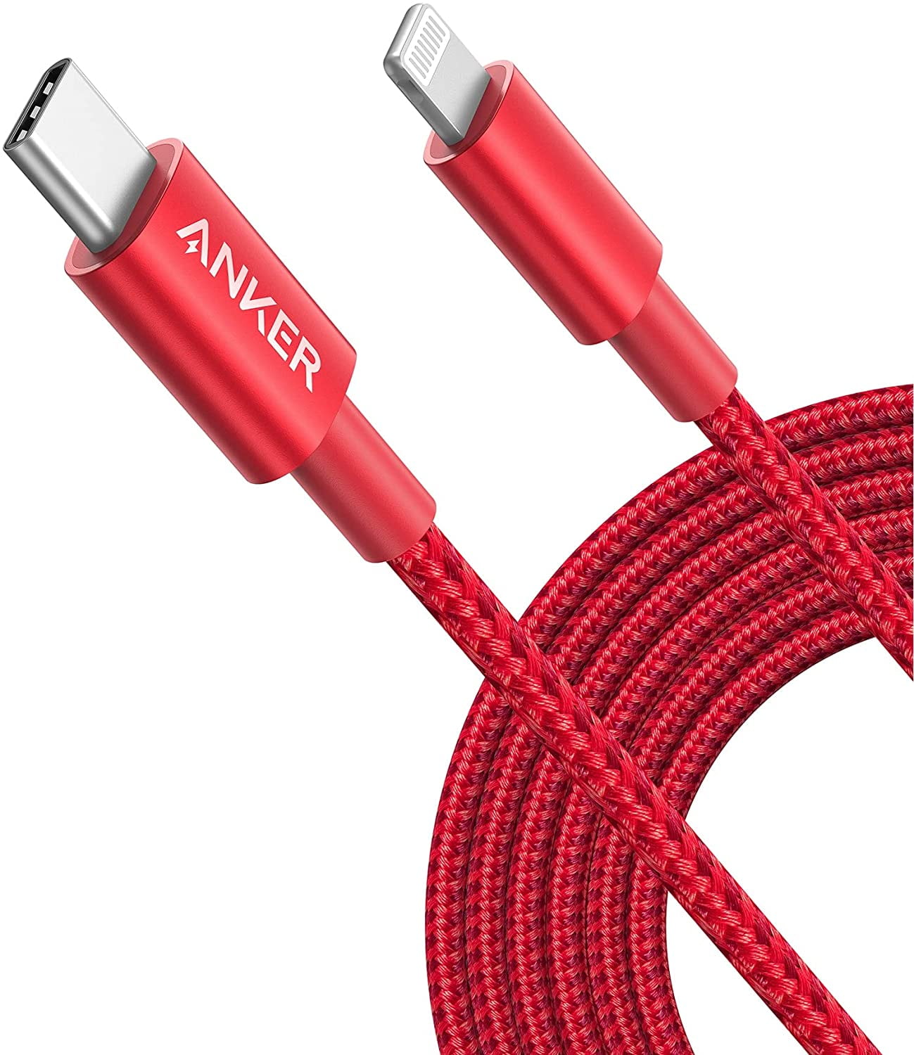 10ft / 3m Anker PowerLine+ II Lightning Cable MFi Certified for Flawless Compatibility with iPhone XS/XS Max/XR/iPhone X / 8/8 Plus / 7/7 Plus / 6/6 Plus / 5 / 5S and More 