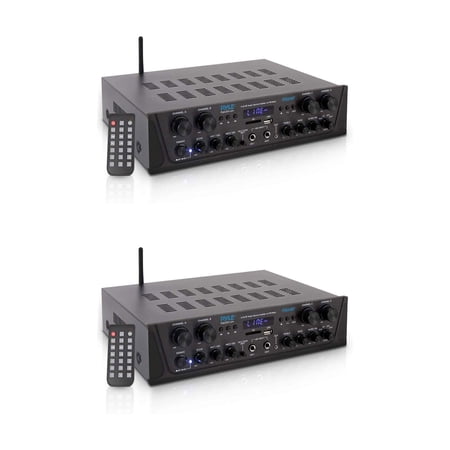 Pyle PTA44BT Bluetooth Home Audio 500 Watt 4 Channel Amplifier Receiver ...
