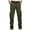 Olive Green, variant on Lovskoo 2024 Men's Cargo Jeans Cotton Solid Color Multi-Pocket Straight-Leg Pants Denim Work Pants Olive Green