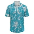 thumbnail image 1 of Camisas Manga Larga Hombre Tendencia de la moda de verano para hombres Tie Dye Speckle Ink Mangas fáciles de usar (Sky Blue, M), 1 of 4