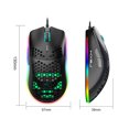 thumbnail image 3 of Ratón para juegos con sensor óptico de 6400 DPI,Ratón para juegos 6 botones programables,Ratón ergonómico para PC-Blanco, 3 of 8