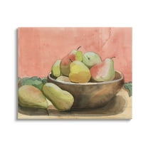 Stupell Industries Watercolor Pears Still Life Food & Beverage Painting Gallery Wrapped Canvas Art Print Wall Art, 30 x 24