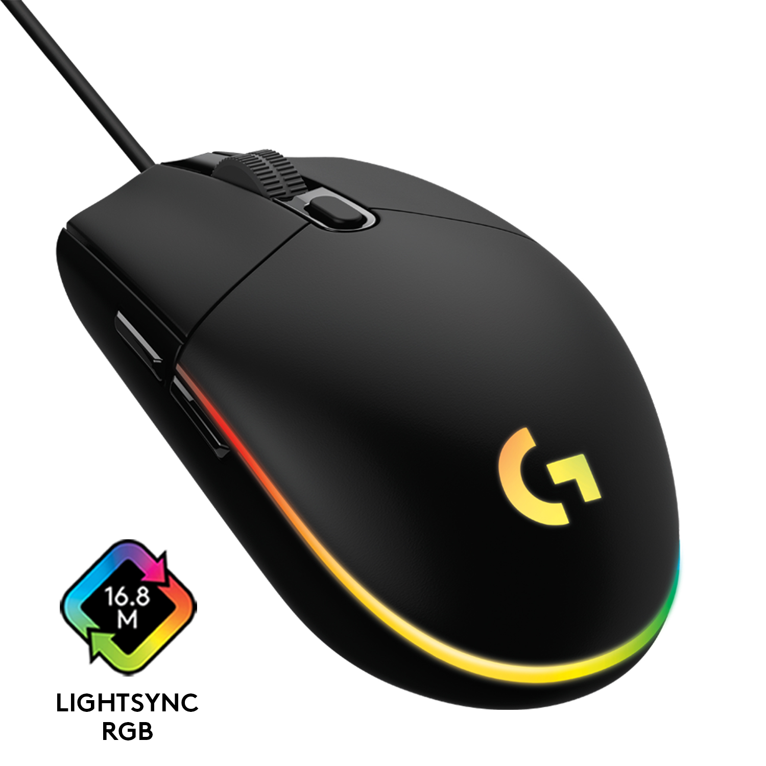 Logitech G203 Lightsync Mouse Home Rechargeable Optical USB Gaming Mice With Logitech G G203 LIGHTSYNC Wired Gaming MouseLogitech G, Black, 1 Pack