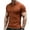 Orange, variant on Men's Short Sleeve Knit Golf Shirt Johnny Collar Business Casual Athletic Fit Ribbed Textured Work to Weekend Tops