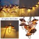 thumbnail image 2 of Pantalla de lámpara estilo industrial de hierro, oro rosa, luces geométricas de cadena, decoración de cafeterías, fiestas, patios, luces de Navidad de alambre, luces LED de cadena navideñas, luces, 2 of 8