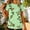 #0018-Green, variant on Uootdi Womens Tees Short Sleeve Crewneck Floral Print Relaxed Fit Casual Summer Vacation Everyday Outfits Gift
