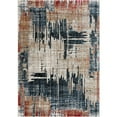 thumbnail image 3 of 5â€™ x 8â€™ Blue and Red Mod Distressed Area Rug, 3 of 9