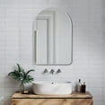thumbnail image 4 of ZXNYH Over The Door Mirror Full Length Mirror Hanging Over Door or Leaning Against Wall or Mounted On Wall, Door Mirror Full Length Mirror Over The Door, 43"x18", White, No Stand, 4 of 5