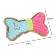 thumbnail image 5 of Soumake Plush Chew Toys Teeth Cleaning Bite Resistant Dog Accessory Bone Shape Dog Training Chew Toy for Home, 5 of 8