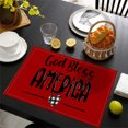 thumbnail image 5 of Patriotic Placemats, Independence Day Placemats, 4th of July Placemats, Heat-Resistant Cotton Linen Place Mats for Indoor Outdoor Parties Holiday Decoration Dining Decor(A,17.7x11.8in), 5 of 6