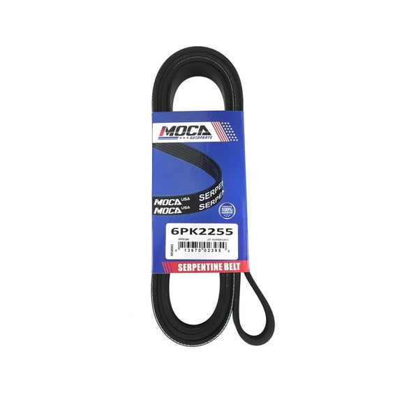 MOCA AUTOPARTS 6PK2255 Serpentine Belt for 92-93 Audi 100 2.8L & 06-07 Buick Rendezvous 3.5L & 06 Chevrolet Uplander 3.5L & 08-10 Dodge Dakota 3.7L & 04-05 Lexus SC430 4.3L and More