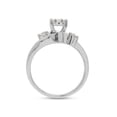 thumbnail image 4 of 2/5 ct. t.w Round Cut Lab Created Moissanite Diamond Bypass Engagement Promise Ring For Women In 14K Solid White Gold (G-H Color, VVS1 Clarity,0.40 Cttw)-9.5, 4 of 7