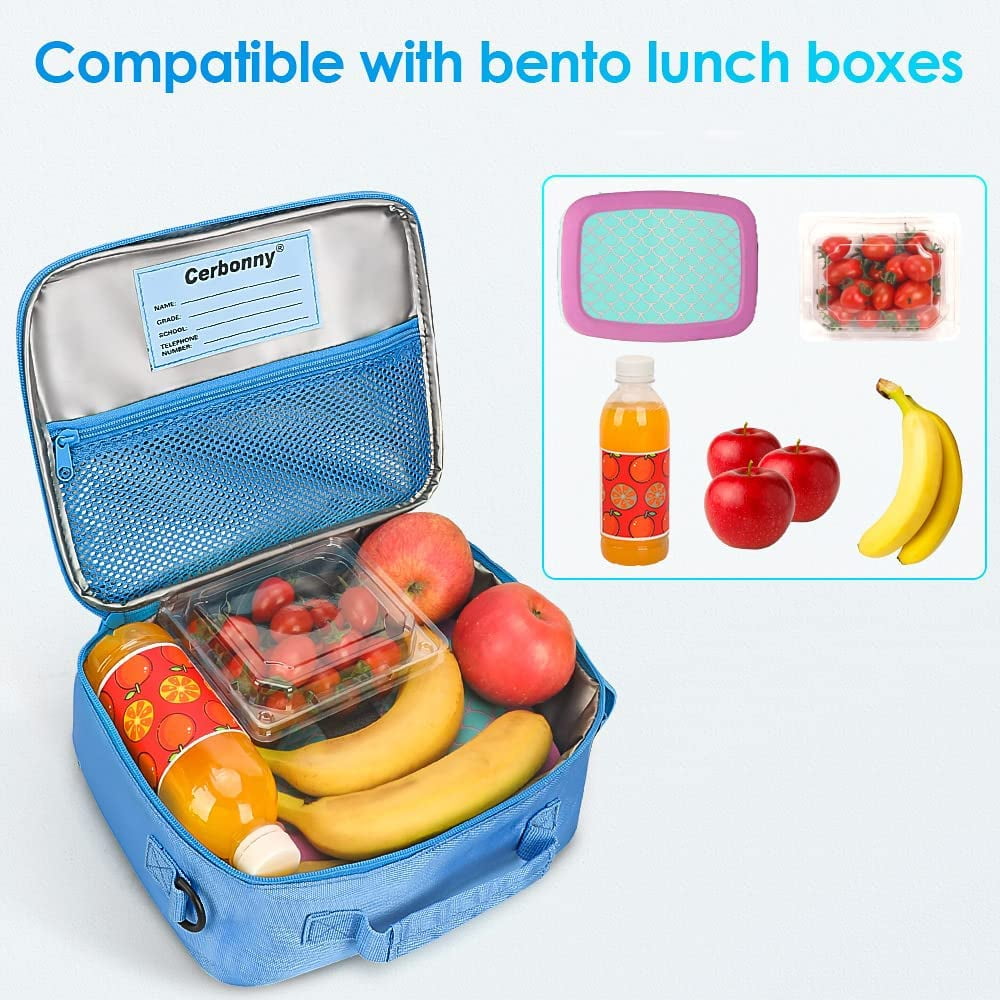 Cherry Light Weight Tiffin Box For Kids, Girls & Boys With Shoulder Strap,  Gabby Insulated & Side Bottle Holder For Keeping Food Fresh And Hot - Gray  