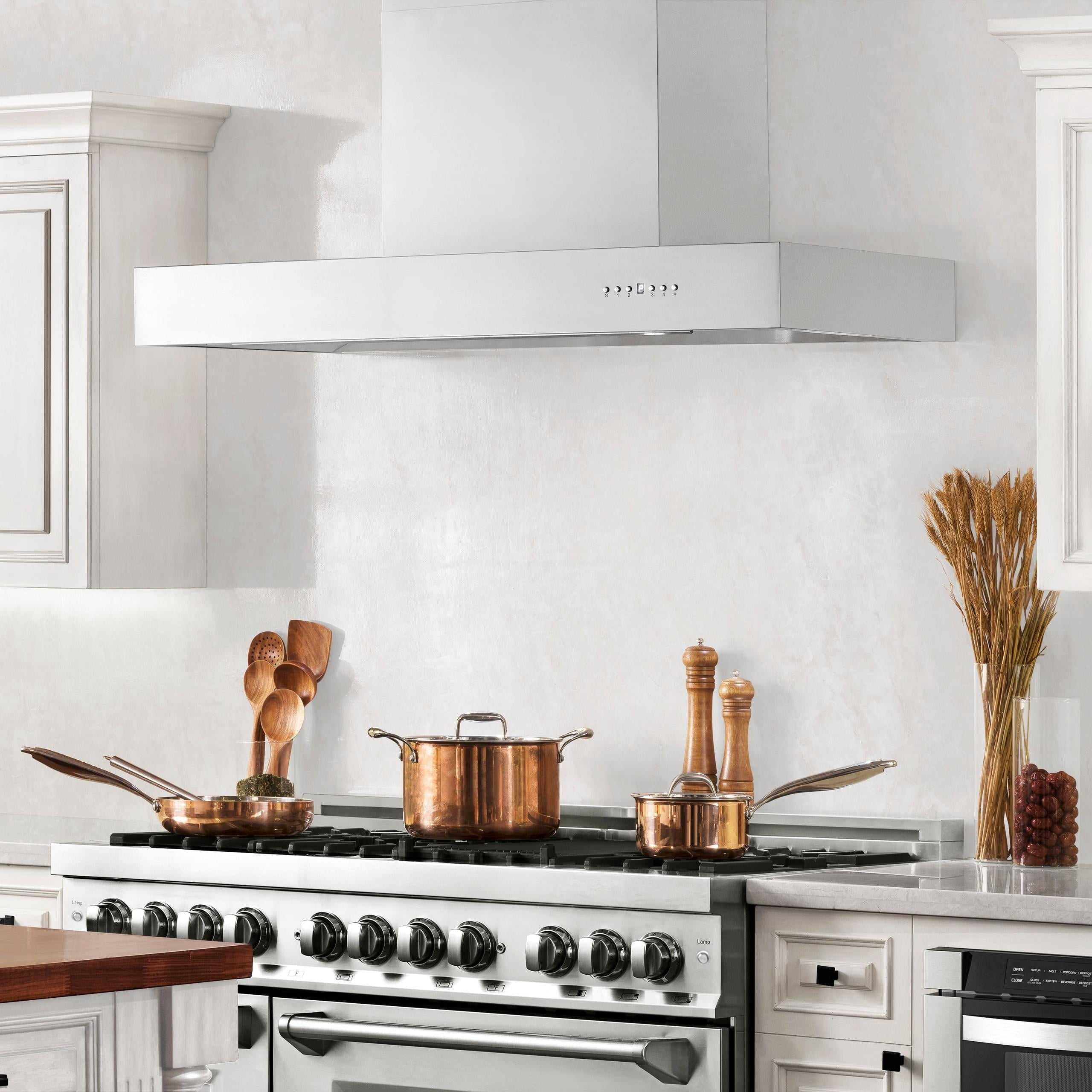 ZLINE 30 in. Professional Wall Mount Range Hood in Stainless Steel (KECOM-30)