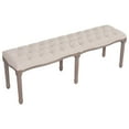 thumbnail image 5 of vidaXL Entryway Bench Dining Bench for Bedroom Living Room Fabric Solid Wood, 5 of 25