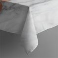 thumbnail image 4 of White Rose Gold Marble Pattern Rectangle Tablecloth 60"x102",Waterproof Polyester Rectangle Table Cloth, Wipeable Spillproof Polyester Tablecloth for Dining, Camping, Indoor and Outdoor, 4 of 6