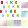 96 Piece Letter K Birthday Cake Candles Set with Holders Value Pack, for Baby Shower Kids Birthday Graduations Anniversary Party Dessert Decoration