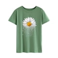 thumbnail image 4 of Xuanfei Women Daisy Gradient Graphic Print Short Sleeve Round Neck T-Shirt, 4 of 7