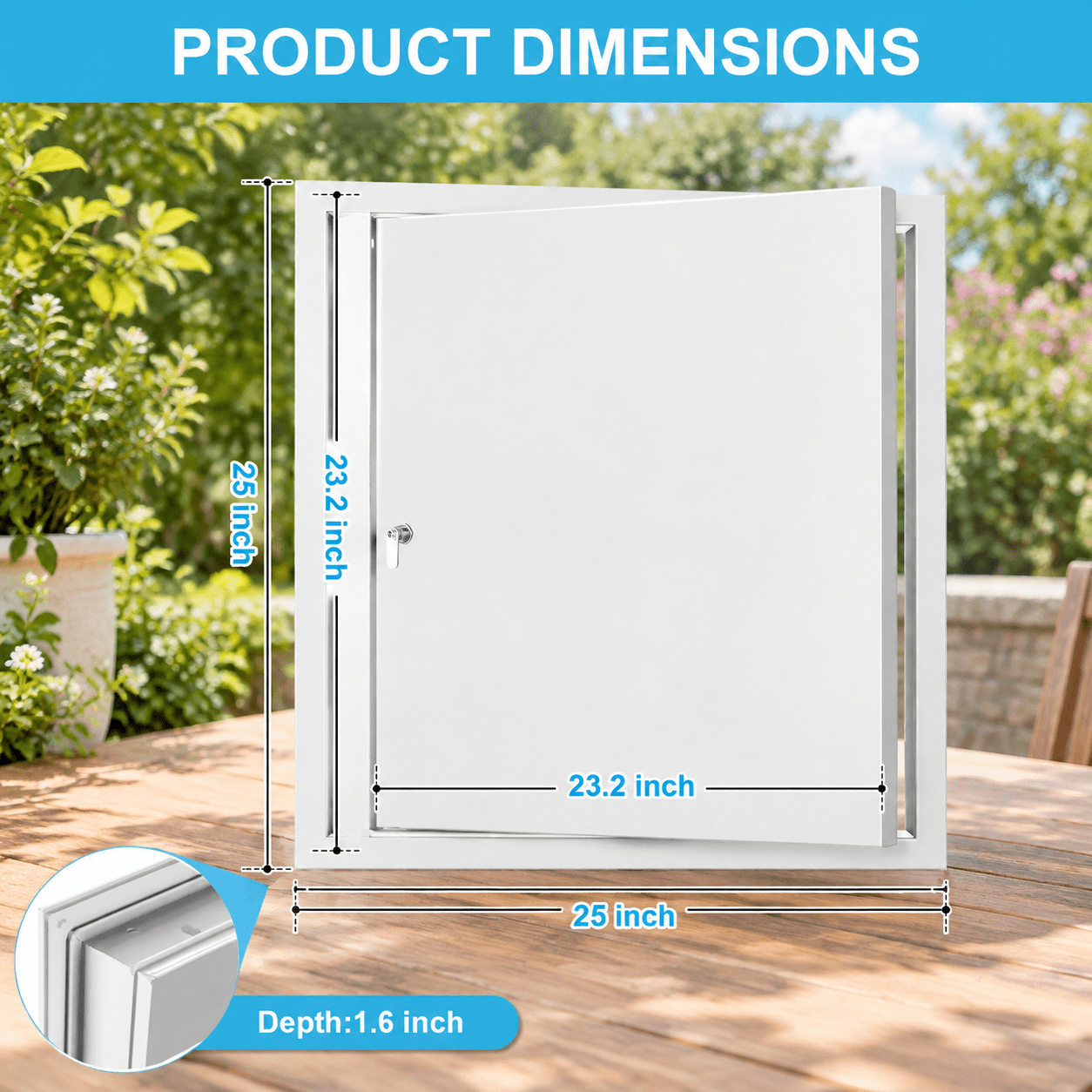24 x 24 Inch Steel Drywall Access Panel with Lock and Key for ...
