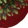thumbnail image 6 of Sattiyrch Christmas Tree Skirt, 36 inches Luxury Cable Knit Knitted Thick Rustic Xmas Holiday Decoration, Burgundy (36in), 6 of 8