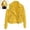 Yellow, variant on Womens Motorcycle Jacket Lapel Cropped Biker Jackets (Pink S)
