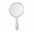 thumbnail image 3 of Double Sided Mirror with 1X Flat & 5X Magnifying Side - Plastic Handle Hanging Hole for Bathroom Vanity ,White, 3 of 4