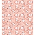 thumbnail image 3 of Ambesonne Hippo Duvet Cover Sets, Hippo Pattern, 2-Queen, White Coral Red, 3 of 7