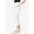 thumbnail image 4 of Roaman's Women's Plus Size Side-Pocket Essential Capri Legging, 4 of 6