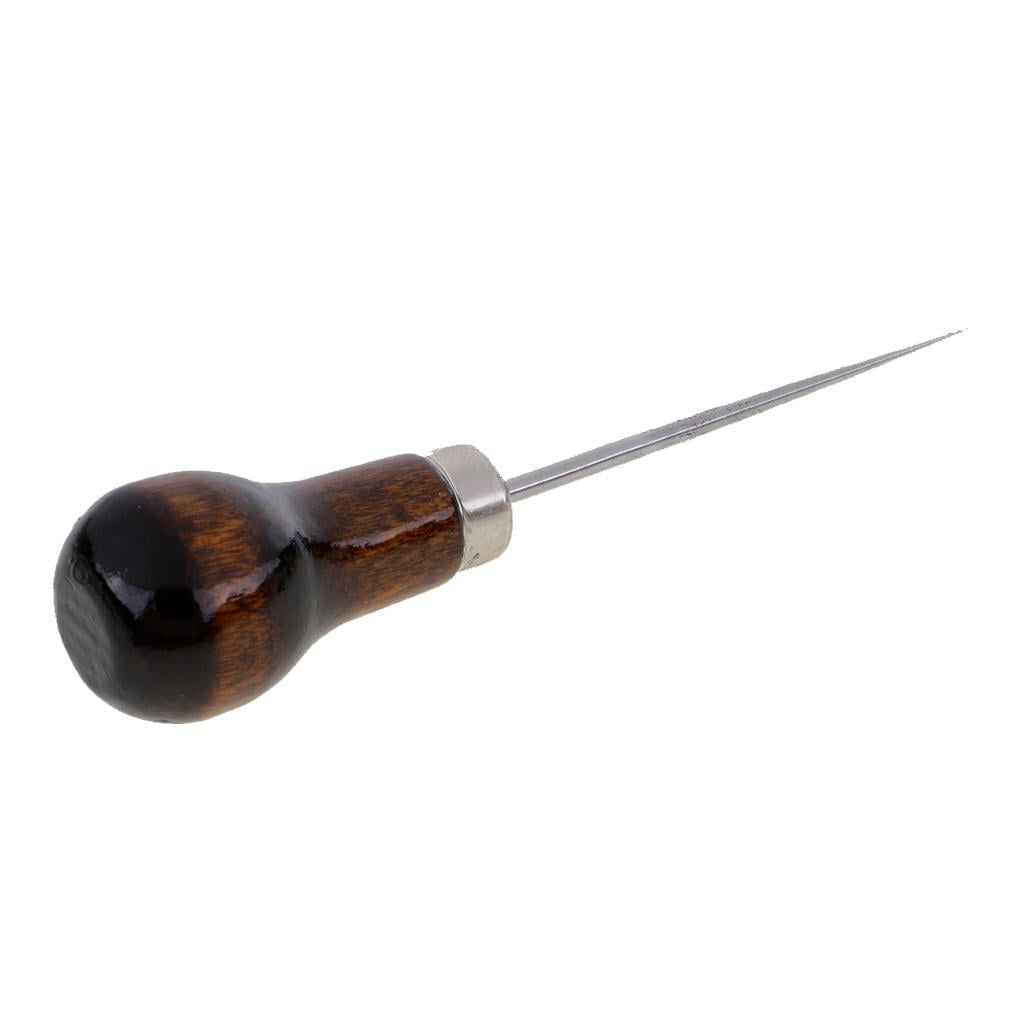 S SERENABLE Pack of 20 Gourd Shape Leather Craft Cloth Wood Handle Scratch Awl Tool Pin Punching DIY Handcraft For Punching, Removing Stitches and Marking Etc.