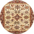 thumbnail image 1 of Ahgly Company Indoor Round Abstract Fire Brick Red Abstract Area Rugs, 3' Round, 1 of 6