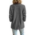 thumbnail image 4 of Dwellite Denim Cardigan for Women Lightweight Button Down Vneck Jean Jackets Fashion Long Sleeve Vintage V Neck Coat Gray S, 4 of 5