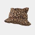 thumbnail image 6 of RFQWOVSR Women's Animal Print Bucket Hat with Cat Ear Design for Casual Wear, 6 of 6