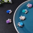 thumbnail image 2 of 10PCS Exquisite DIY Decorative Decals Alloy Rose Pearl DIY Accessory Delicate Jewelry Ornament Creative Rhinestone Inlaid Pastes Decor for Jewelry Making (Mixed Color), 2 of 8