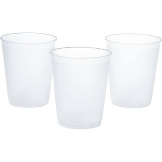 Frosted Plastic Stadium Cups, 10 pack, 16 oz. Shatterproof Flexible  Reusable Party Cups, Pearl White - Walmart.com