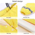 thumbnail image 5 of Chubasqueros para niños, chaqueta impermeable para niños con dibujos animados en 3D, chaqueta impermeable para niños pequeños y niñas (amarillo, grande), 5 of 5