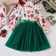 thumbnail image 5 of newwalpole Girls Long Sleeve Christmas Tutu Dress Fall Winter Puff Long Sleeve Princess Party Tulle Dresses Green for Size 6-7 Years, 5 of 7
